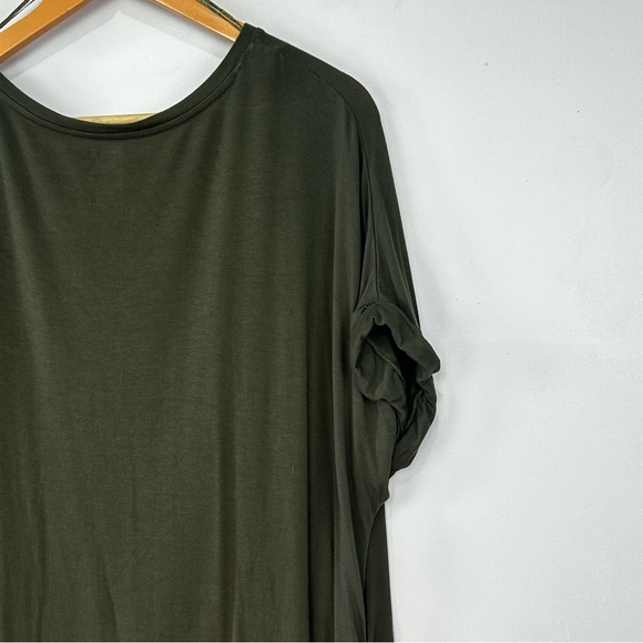 GEORGE olive green tie-front T-shirt XXL - Picture 5 of 6